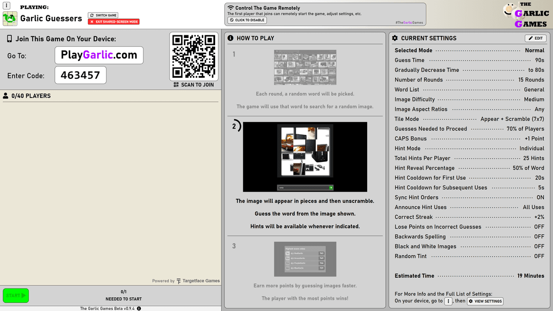 Shared-screen mode